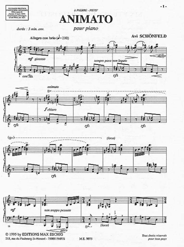 Animato Avi Schönfeld 1st page